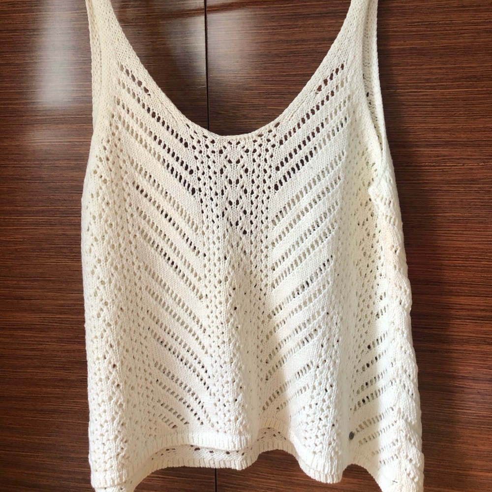 Crochet swimwear cover top